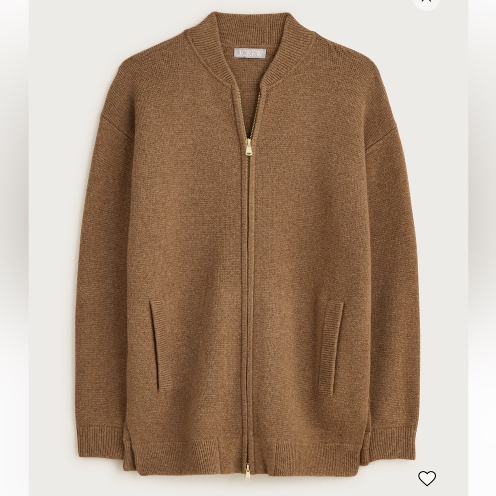 J. Crew full zip flight sweater jacket NWT